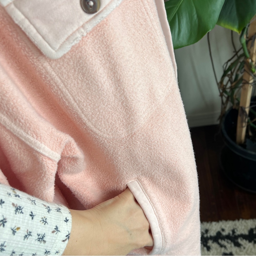Free People Peach Soft Ruby Shacket NWOT S - Picture 7 of 11